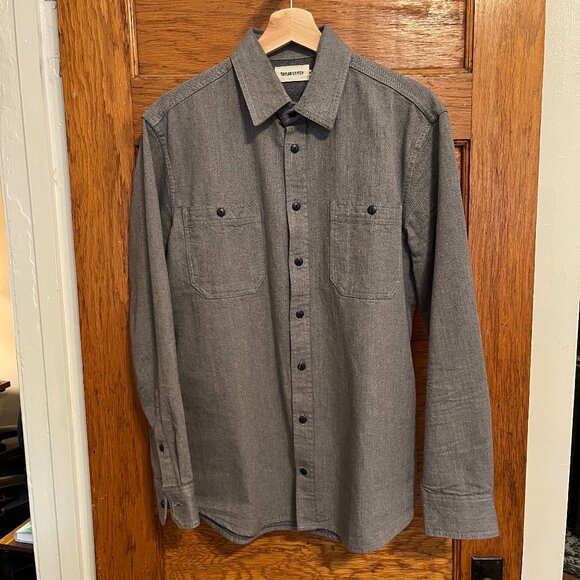 Taylor Stitch Utility Shirt, Slate Broken Herringbone 40 - Picture 1 of 2